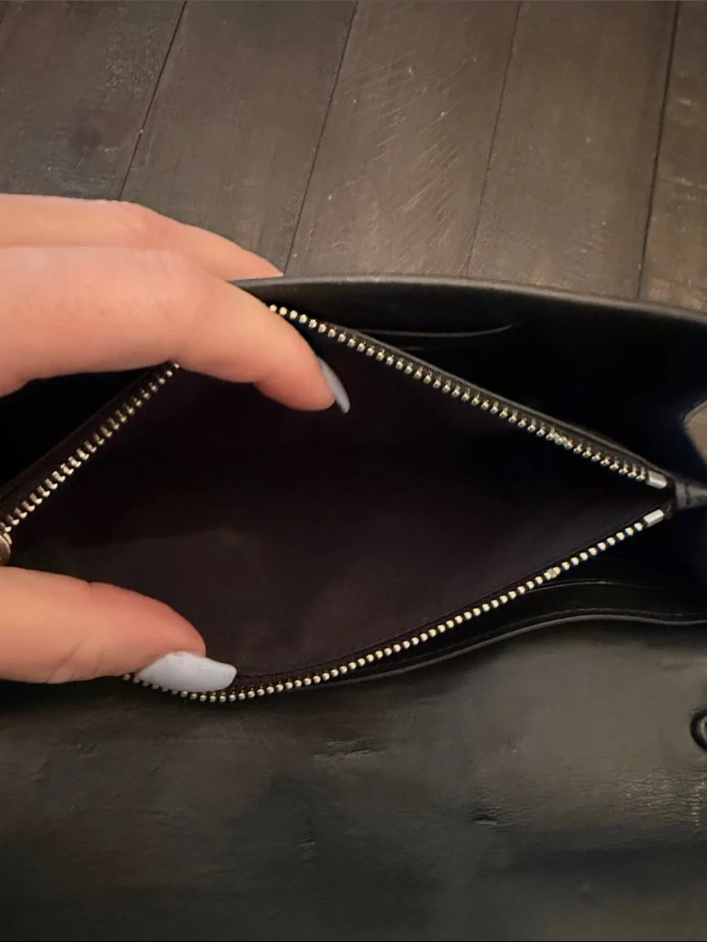 Coach Two-Tone Snake-Print Leather Clutch - Wristlet Gray and Brown
